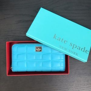 Kate Spade Blue Quilted Wallet